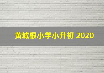 黄城根小学小升初 2020